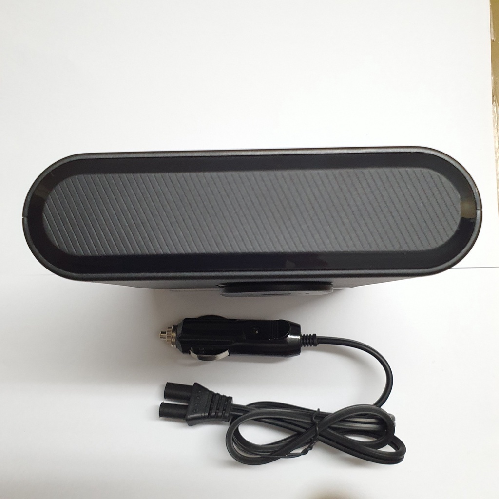 Bộ chuyển đổi nguồn 12V-24V Sang 220V Dành Cho Ô Tô 150W Ci01, hỗ trợ 4 cổng Usb, 2 cổng 220V, có cầu chì bảo vệ