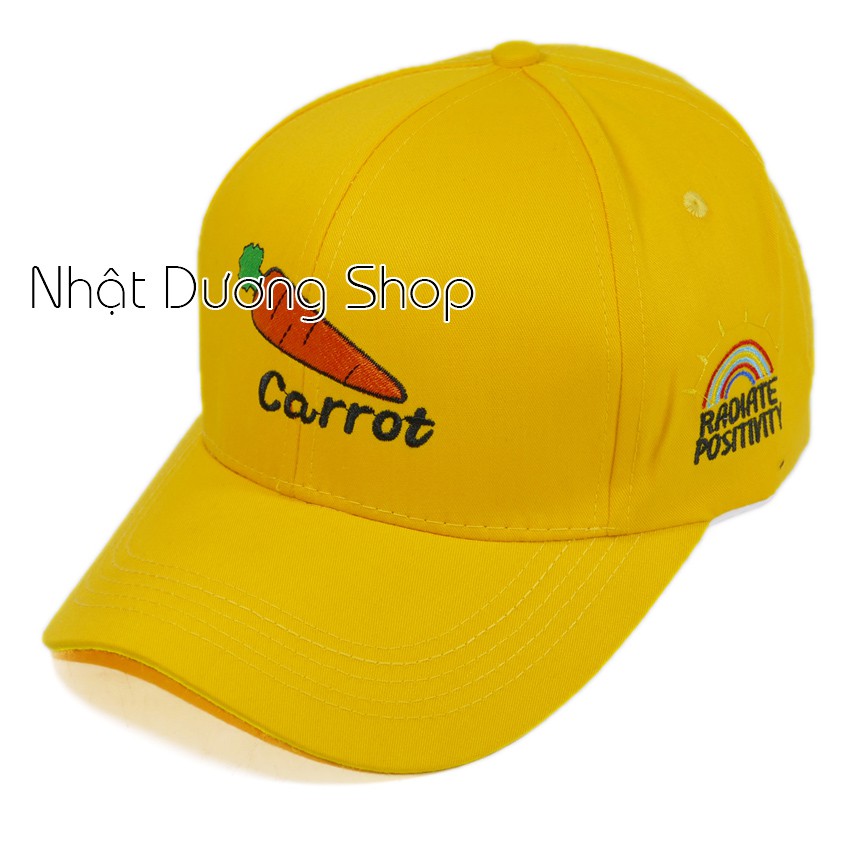 [ Nhiều màu hình thật ] Mũ lưỡi trai cà rốt nón kết nam cầu vồng được may bằng khóa gài xịn phù hợp nam và nữ