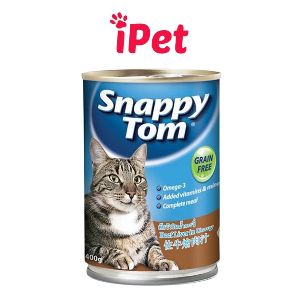 Thức Ăn Pate Snappy Tom Dinh Dưỡng Cho Mèo Lớn Dạng Lon 400g - iPet Shop