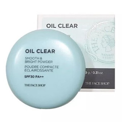 (Auth 100%)phấn phủ oil clear smooth & bright power the face shop  SPF 30 PA++ -cosmetic999