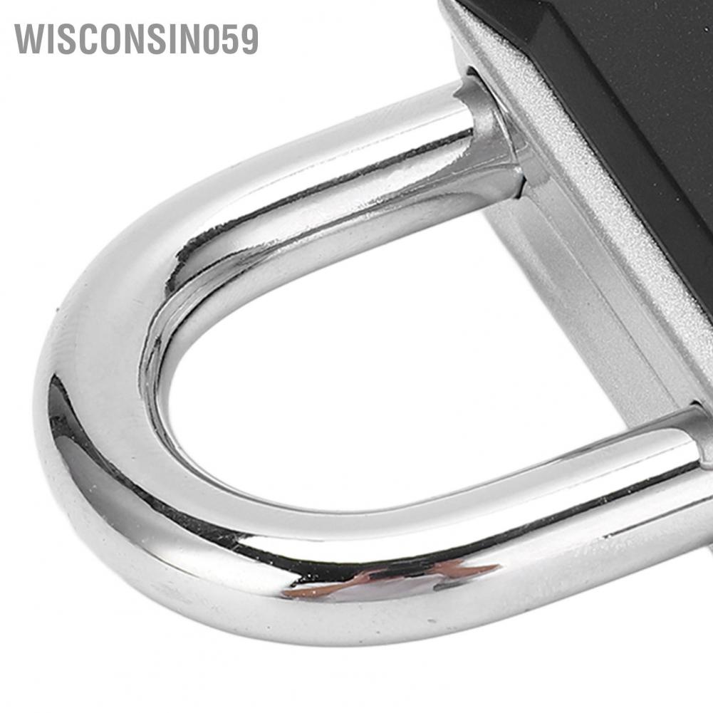 Wisconsin059 4‑Digit Combination Lock Hardened Shackle Resettable Password Waterproof for School Gym Gate Wardrobe