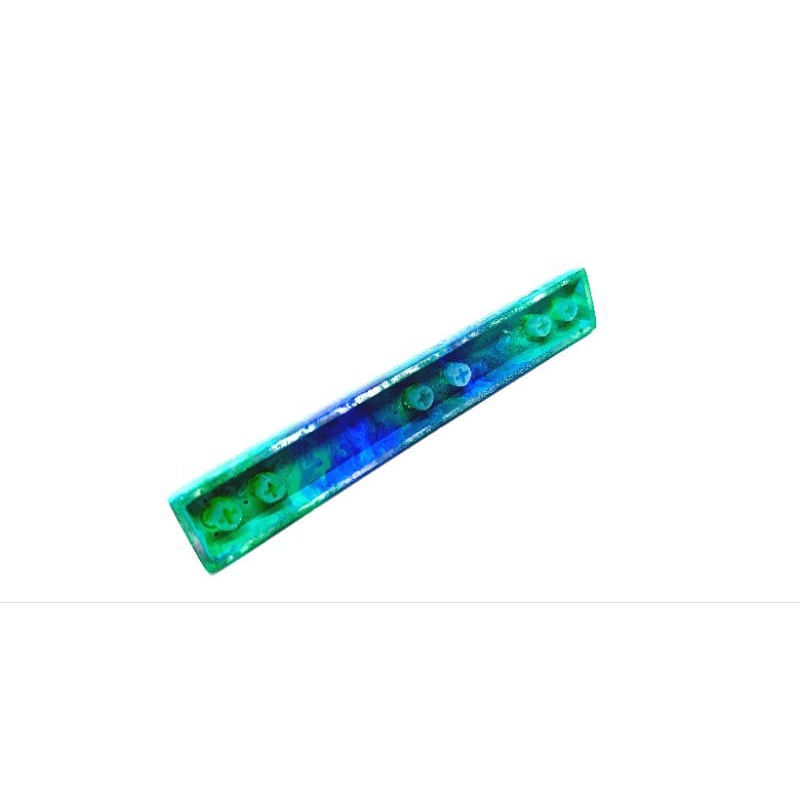 Keycap resin cá koi nhỏ thanh space profile SA tone lá tím trang trí bàn phím cơ gaming