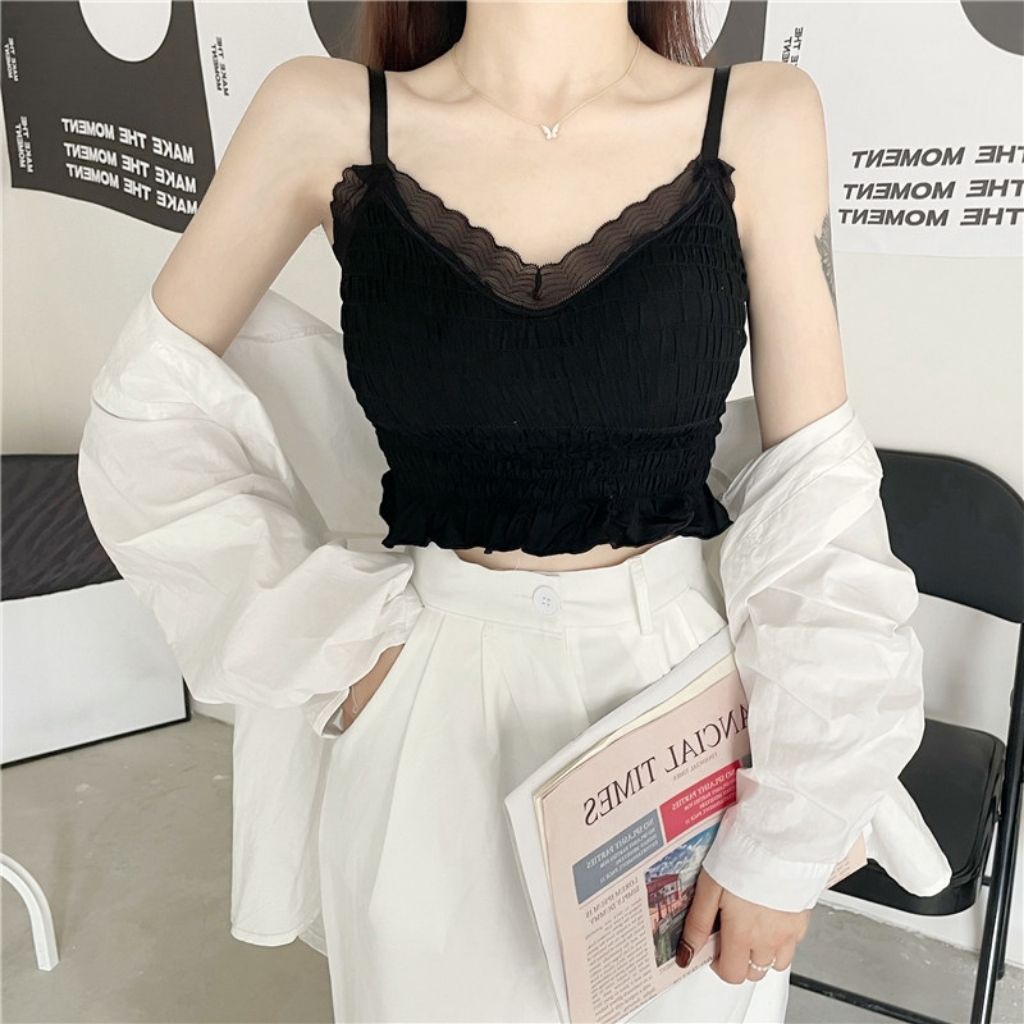 Áo bra ren dài 2 dây đẹp phong cách croptop mix đồ cực xinh JOCOSI  B884