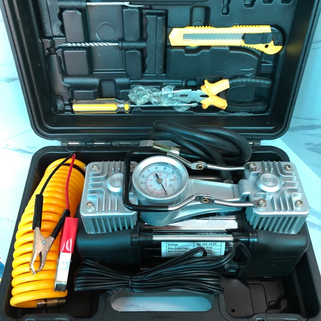 [CHÍNH HÃNG] Bộ bơm lốp ô tô mini rất tiện lợi