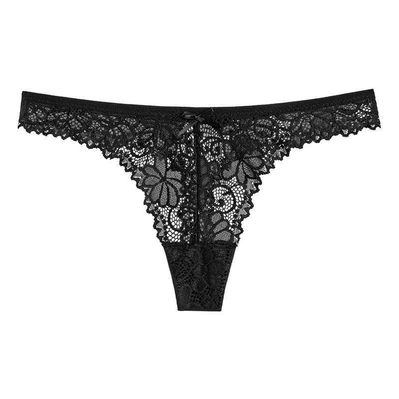 AOFEIQIKE Quần lót nữ G String Thong cạp thấp thêu ren hoa rỗng gợi cảm thoáng khí M-XL