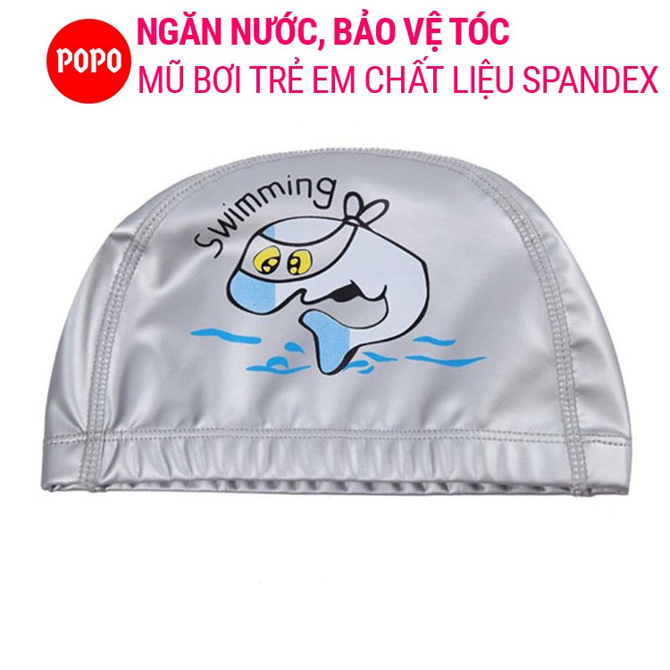 Mũ bơi cho bé POPO 1179 phù hợp trẻ em trên 3 tuổi hình ngộ nghĩnh chất liệu an toàn