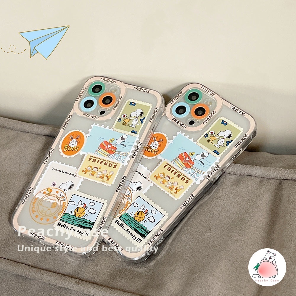 Ốp Điện Thoại TPU Mềm Trong Suốt Chống Sốc In Hình Snoopy Cho Apple iPhone 14 13 11 12 Pro Max X Xs Max Xr 7 8 Plus