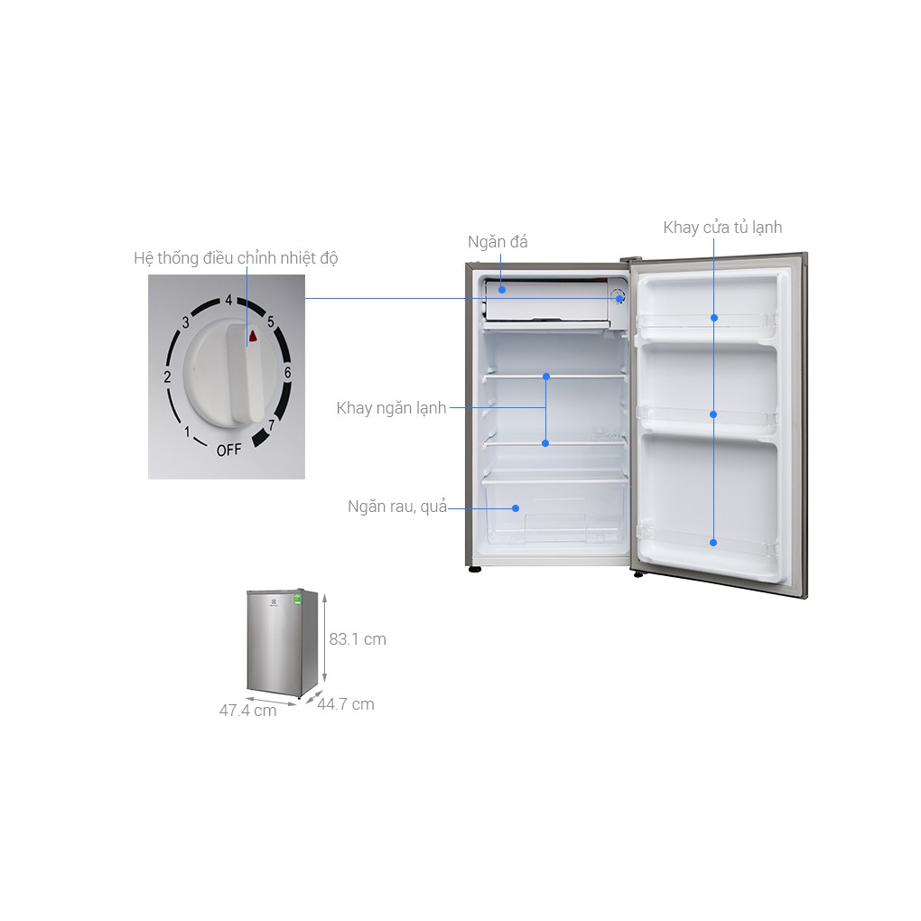 EUM0930BD-VN - Tủ lạnh mini Electrolux 92 lít EUM0930AD-VN  - EUM0930BD-VN  - HÀNG CHÍNH HÃNG