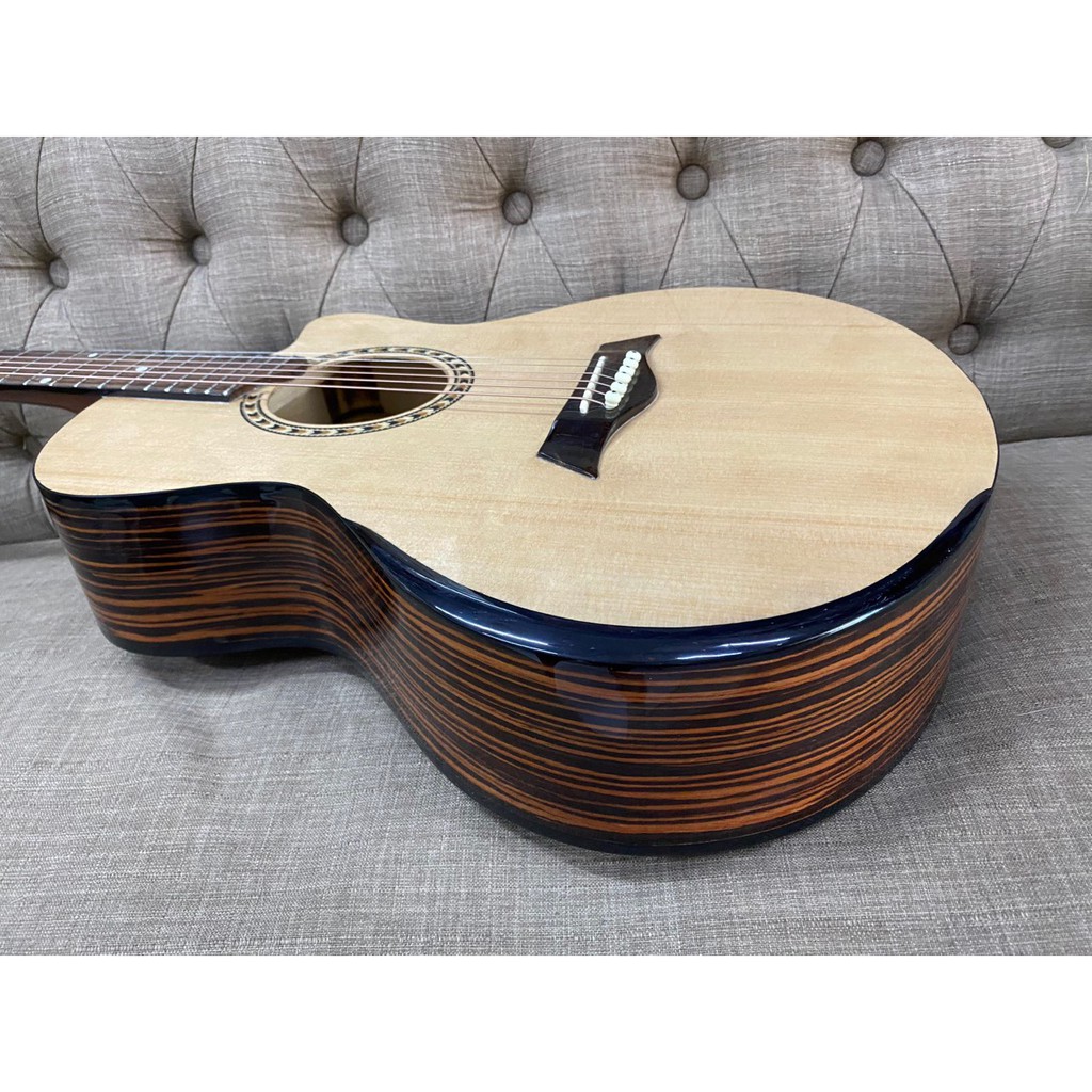 Đàn Guitar Acoustic Solid Top vát hông gỗ nhập khẩu cao cấp Eboni A1 Mã ST-X4