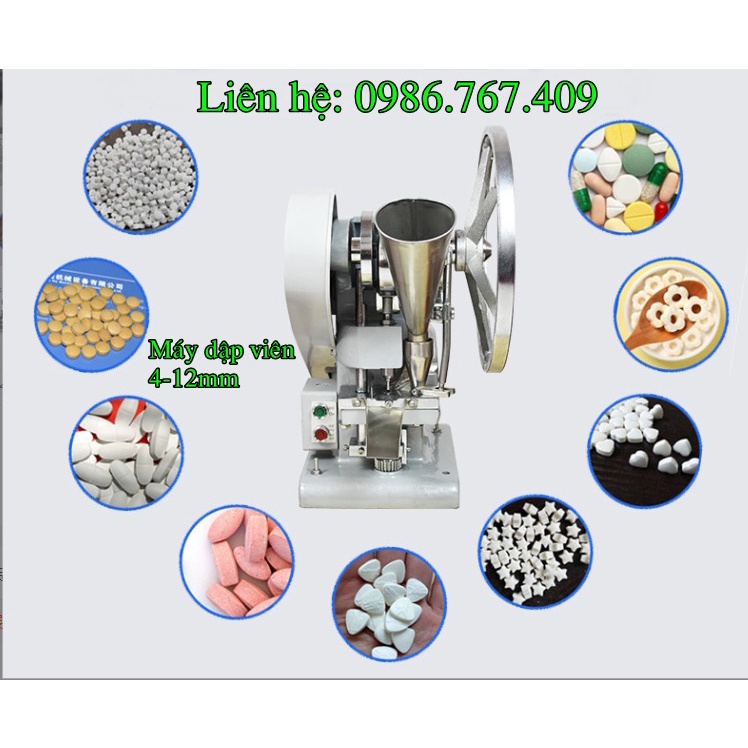 Máy dập viên nén 1 chày 1,5T dập viên thuốc từ bột khô