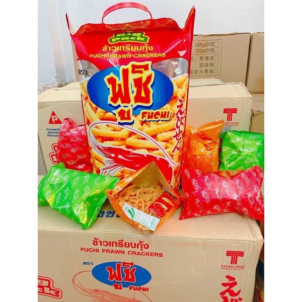 Một gói bánh snack/ Bim Bim Tôm/ Mực/ Bắp Khổng Lồ Thái Lan Fuchi (6 gói Nhỏ/1 bịch lớn)