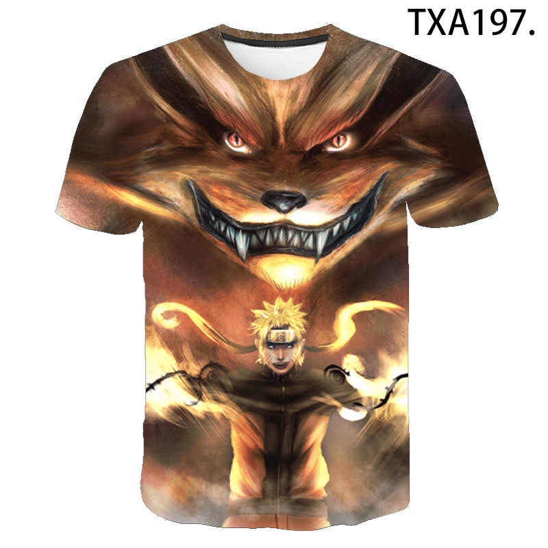 Áo Thun In Hình Naruto 3D Thời Trang Mùa Hè Dành Cho Trẻ 2022 100-160