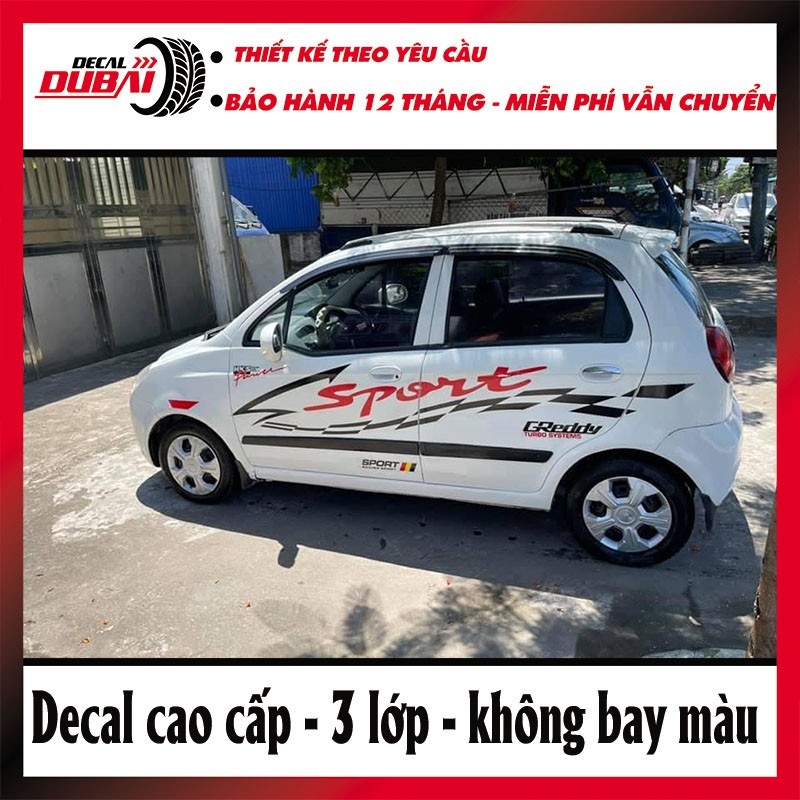 Tem Dán Xe Matiz Phong Cách Thể Thao Sport