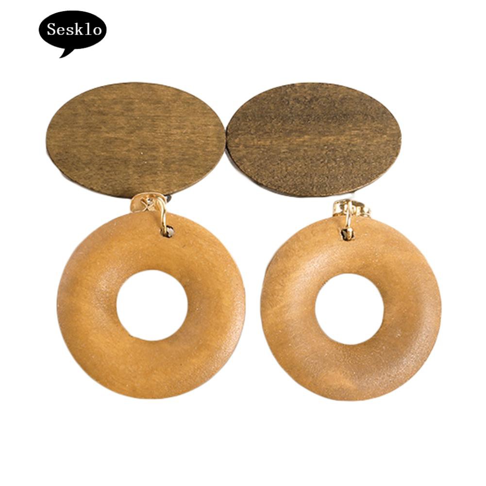 Bộ Đồ Hóa Trang Nhân Vật SK Độc Đáo☀Khuyên Tai Nữ Bằng Gỗ Thời Trang Cổ Điển