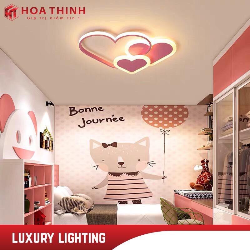 (Bảo hành 2 năm) Đèn trè em, đèn ốp trần phòng ngủ cho bé trái tim, 3 chế độ ánh sáng, ánh sáng phù hợp với mắt HTOT-05