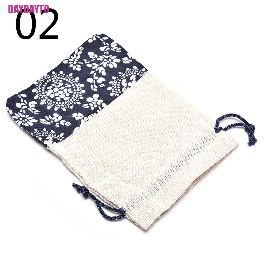 Set 2 Túi Vải Cotton Đựng Trang Sức Làm Thủ Công
