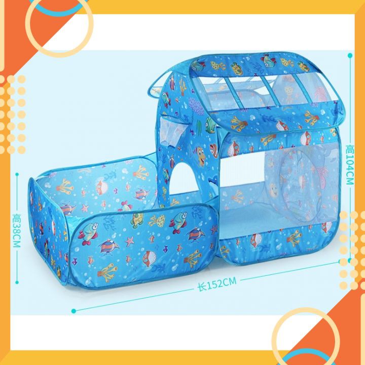 Đồ chơi nhà bóng siêu đẹp, siêu rộng 2 khoang cho bé