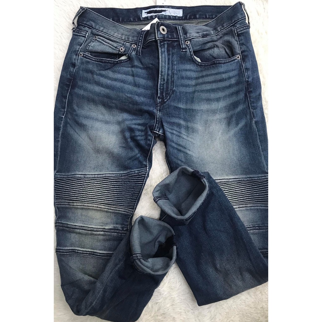 Quần jeans nam moto Ẽprss xuất xịn
