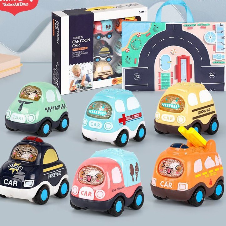 Hộp quà tặng 6 xe IQAngel nhạc đèn +túi bãi xe