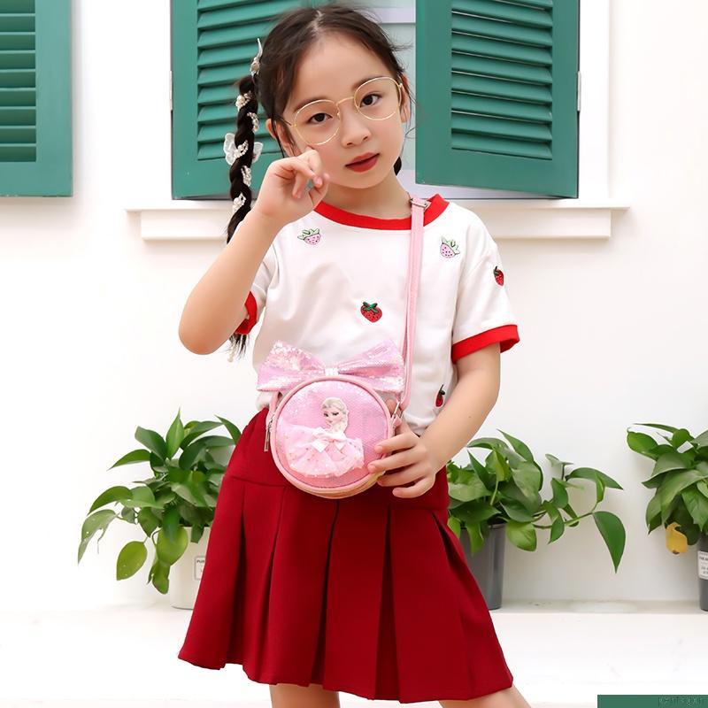 Túi đeo chéo hình công chúa Elsa đính kim sa có dây đeo điều chỉnh được dành cho bé gái