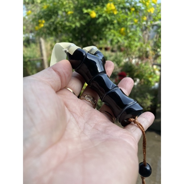 Ná móc khóa mini chất liệu sừng trâu