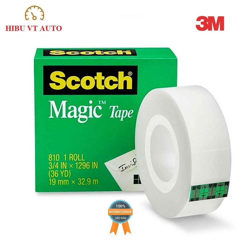 Băng Keo Ma Thuật 3M 810 Scotch Magic Tape là loại băng keo mờ, không thể nhìn thấy được khi dán