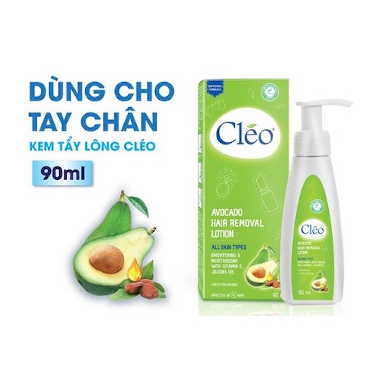 Kem Tẩy Lông Cleo 50g - 90g - Gel Làm Dịu Da - Kem Giảm Thâm Nách và Khử Mùi 35g - Sạch Lông, Sáng Mịn Trong 5p
