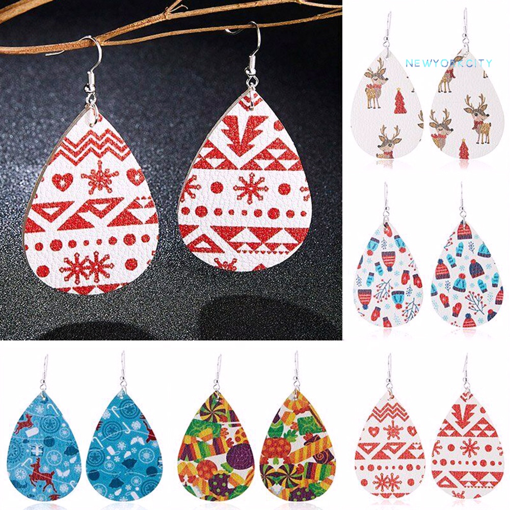 Khuyên Tai Hình Hoa Tuyết Tuần Lộc Giáng Sinh Đáng Yêu