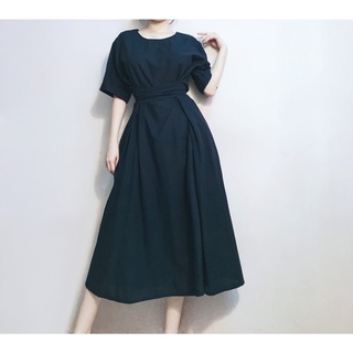 Đầm midi xoè cột dây hàn quốc