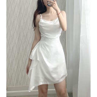 Đầm 2 dây satin