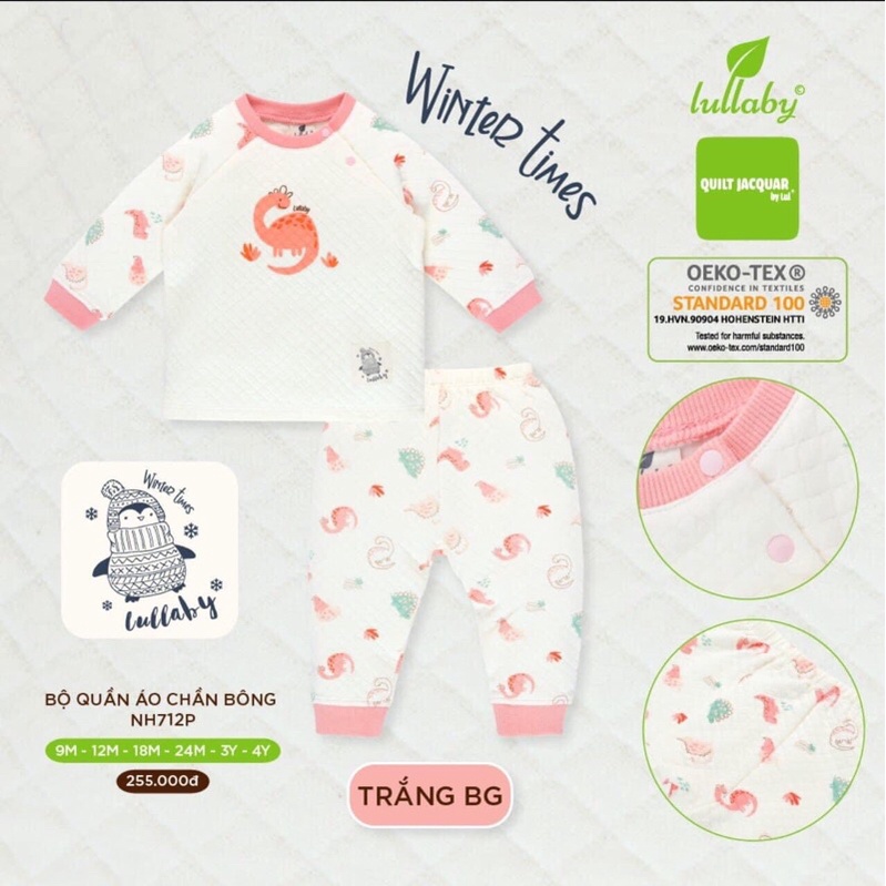 Bộ quần áo chần bông Lullaby cao cấp