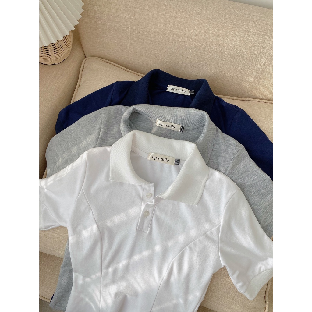 Váy polo trơn xoè