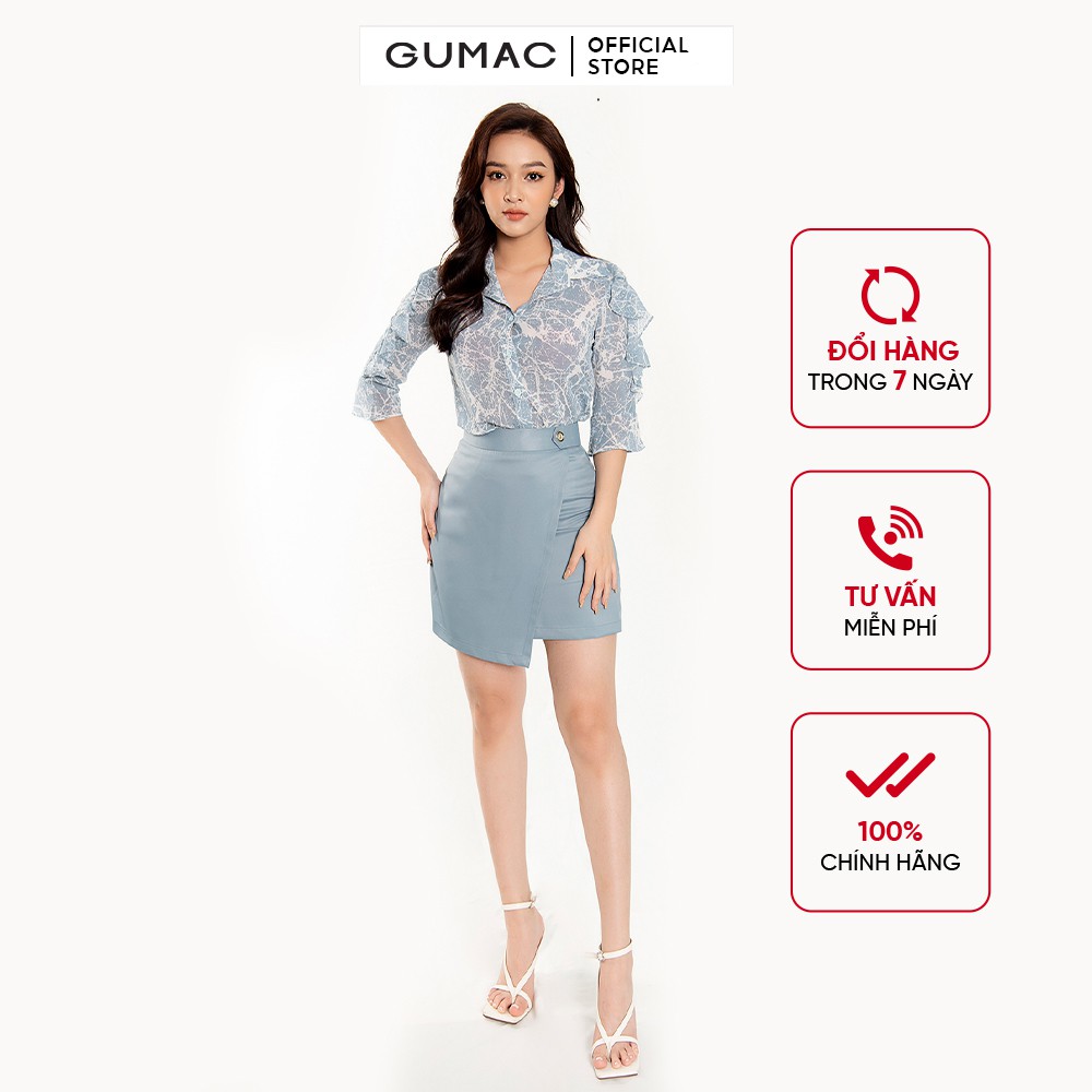 Chân váy phối nút GUMAC VB4205 | BigBuy360 - bigbuy360.vn