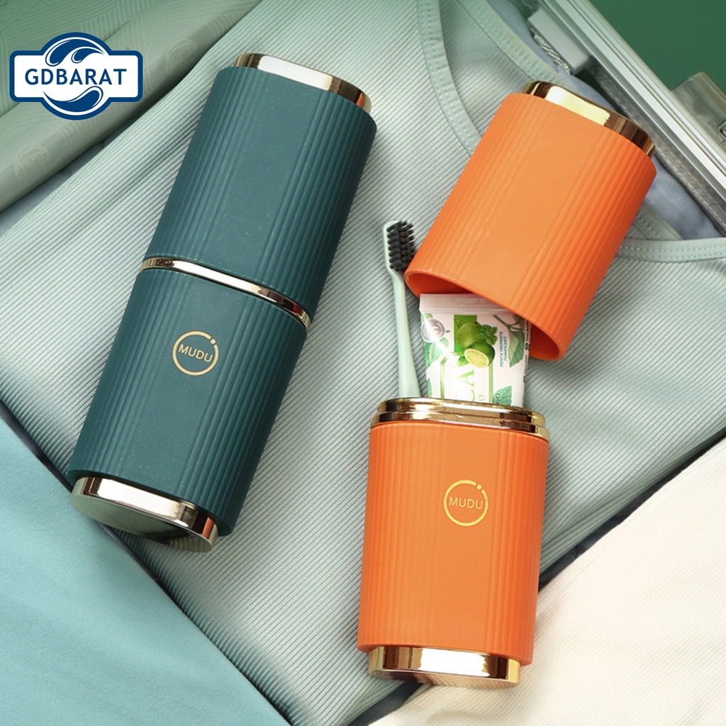 Hộp đựng bàn chải đánh răng tích hợp cốc súc miệng chống trượt chống sốc mang theo du lịch tiện lợi