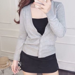Áo khoác len tim nữ 9 nút