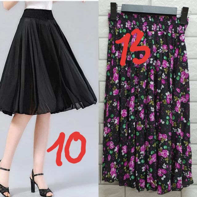 Chân váy xòe dài