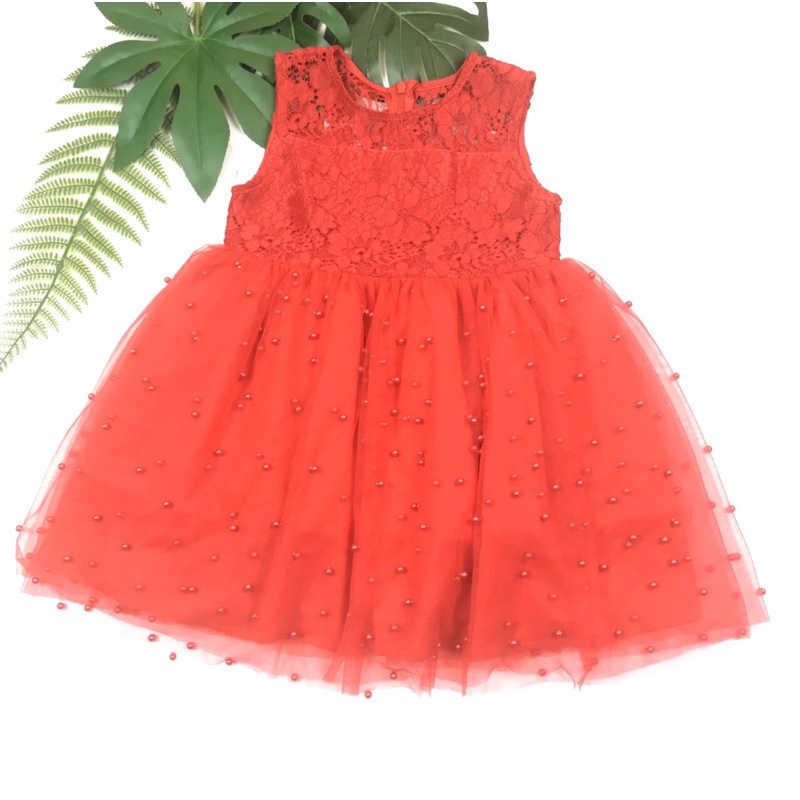 Váy đỏ dành cho bé gái 1 - 7 tuổi