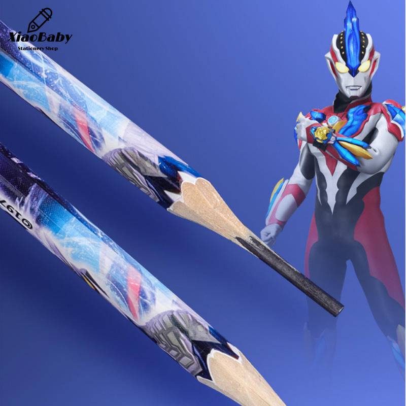 Bộ 12 Bút Chì Họa Tiết Ultraman Hoạt Hình Dành Cho Trẻ Em