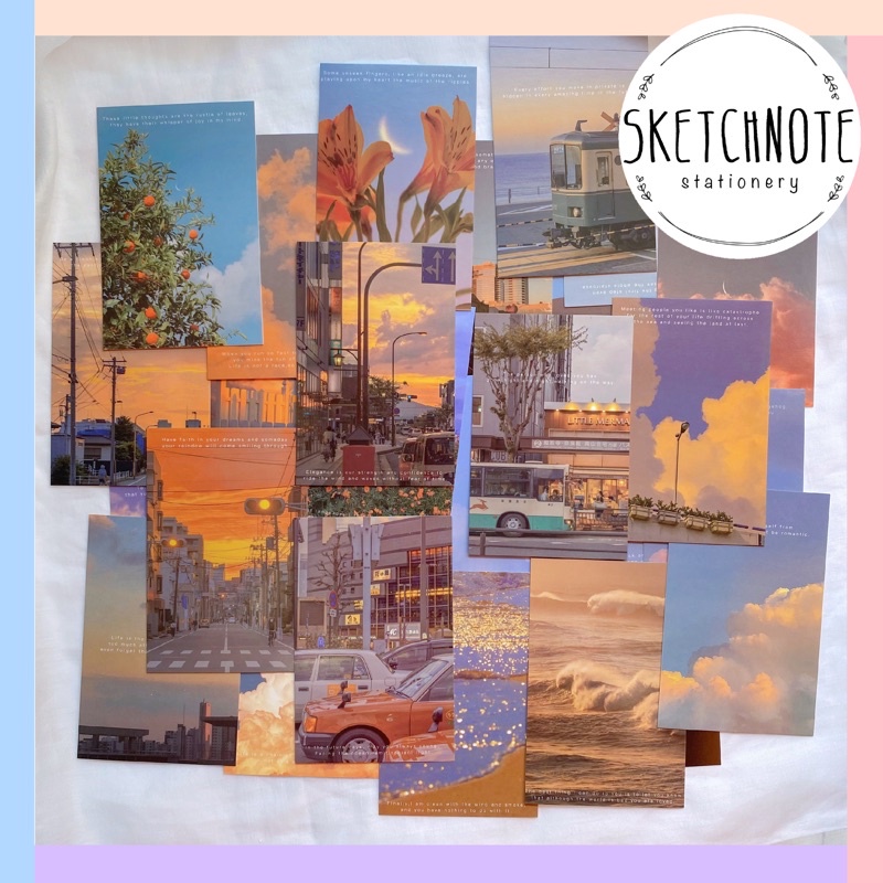 Postcard phong cảnh hoàng hôn bưu thiếp trang trí tường phòng ngủ PC00105