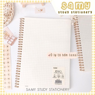 Combo 2 Sổ Caro Ô Ly to (6x6mm) 120/200 trang size B5 100GSM KLONG ghi chép bài học planner bullet journal