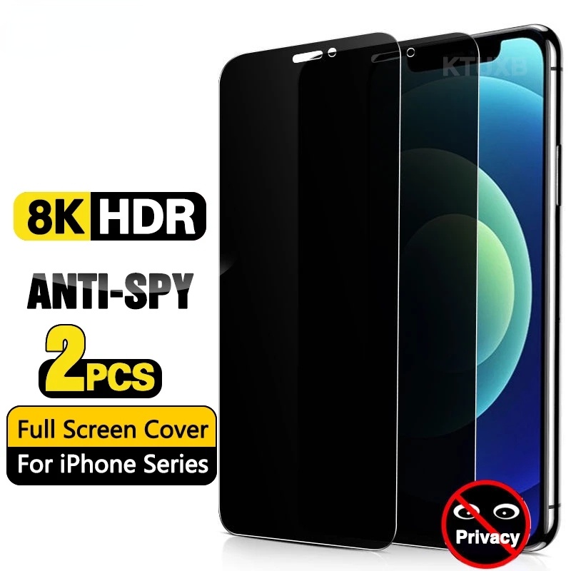 Set 2 Kính Cường Lực Bảo Vệ Màn Hình Điện Thoại Chống Nhìn Trộm Cho iPhone14 Pro Max 14 Pro Max