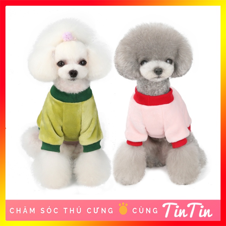 Áo cho Chó Mèo - Áo mùa đông cho thú cưng chất nhung thêu hình hoa quả#Tintin Pet Store