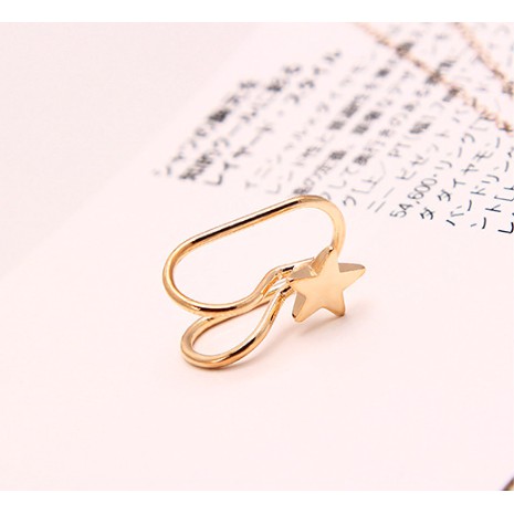 Khuyên tai nữ bông tai nữ kẹp vành cá tính hàn quốc sóng đính đá và dây dài tua rua