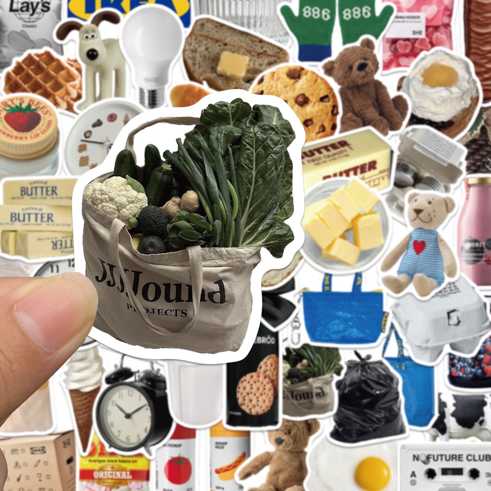 IKEA Bộ 50 Miếng Dán Trang Trí Cho Điện Thoại ipad Chống Thấm Nước Kiểu retro