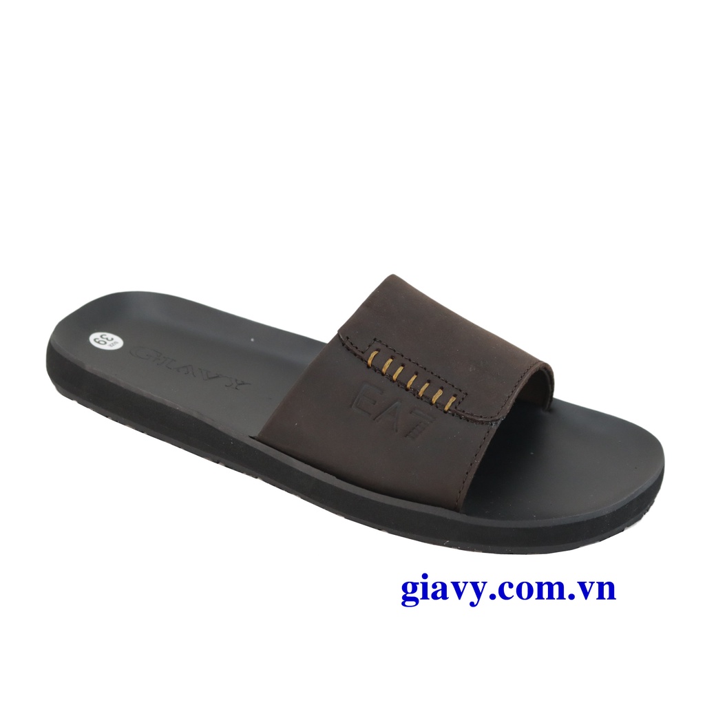 Dép da nam quai ngang L538 - GIÀY GIAVY