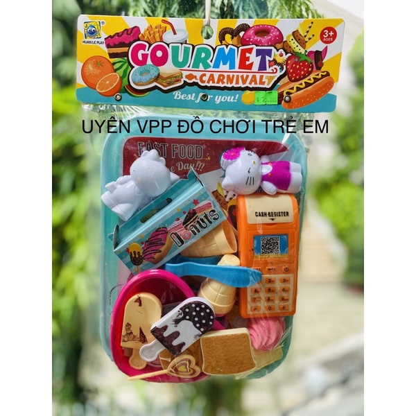 TÚI ĐỒ CHƠI KHAY BẾP BÁNH DỤNG CỤ BÁN HÀNG ĐỦ LOẠI VÀ KITTY