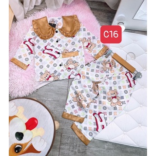 bộ pizama lụa mango cho bé 22-35kg