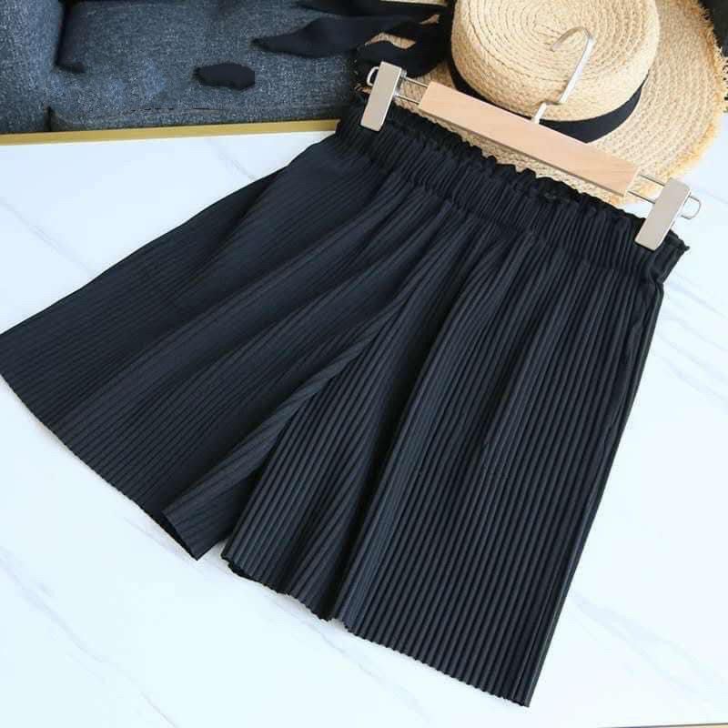[AN MỘC] Quần Short Đùi Dập Ly mềm mại ống rộng cá tính cho nữ