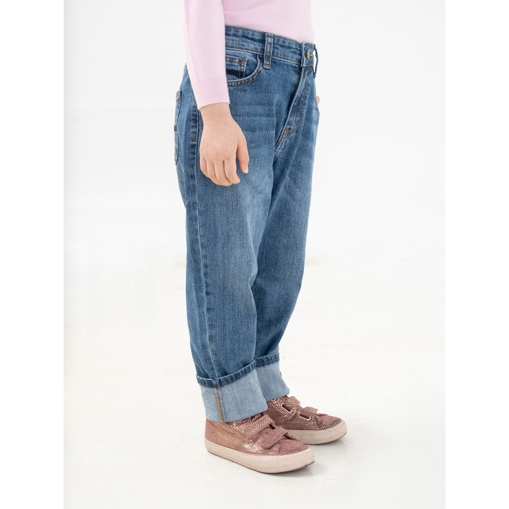 Quần jean kid YODY  thêu 3 vạch túi sau thời trang cho bé - QJK5011