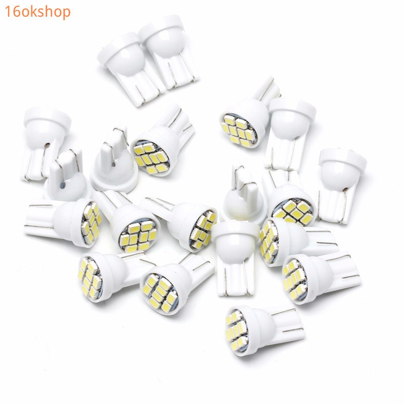 Bóng đèn led 12v t10 8smd 1206 cao cấp cho biển số xe hơi